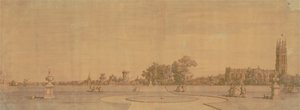 Warwick: The Town and Castle from the Priory Gardens by Giovanni Antonio Canal